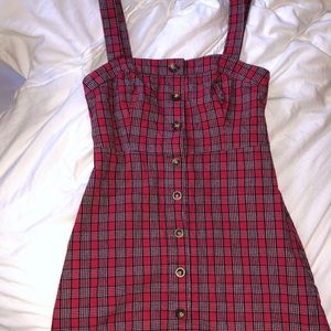 Red plaid Hollister mini dress